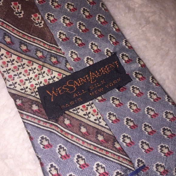 Yves Saint Laurent Necktie Tie Silk 55" 3" Vintage - Picture 5 of 5